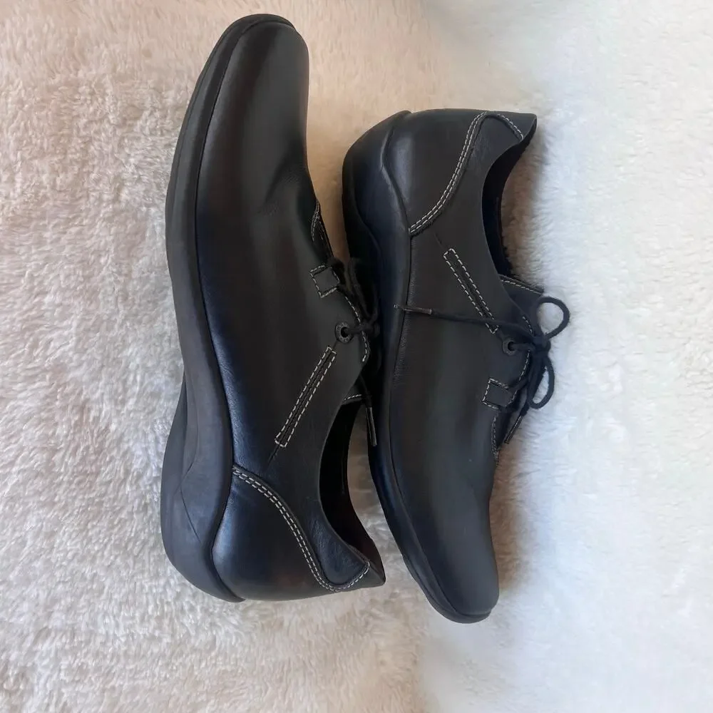 Wolky‎ Black Leather Lace Up Shoes Men’s Size 9 EU 42 Comfort Oxford Casual